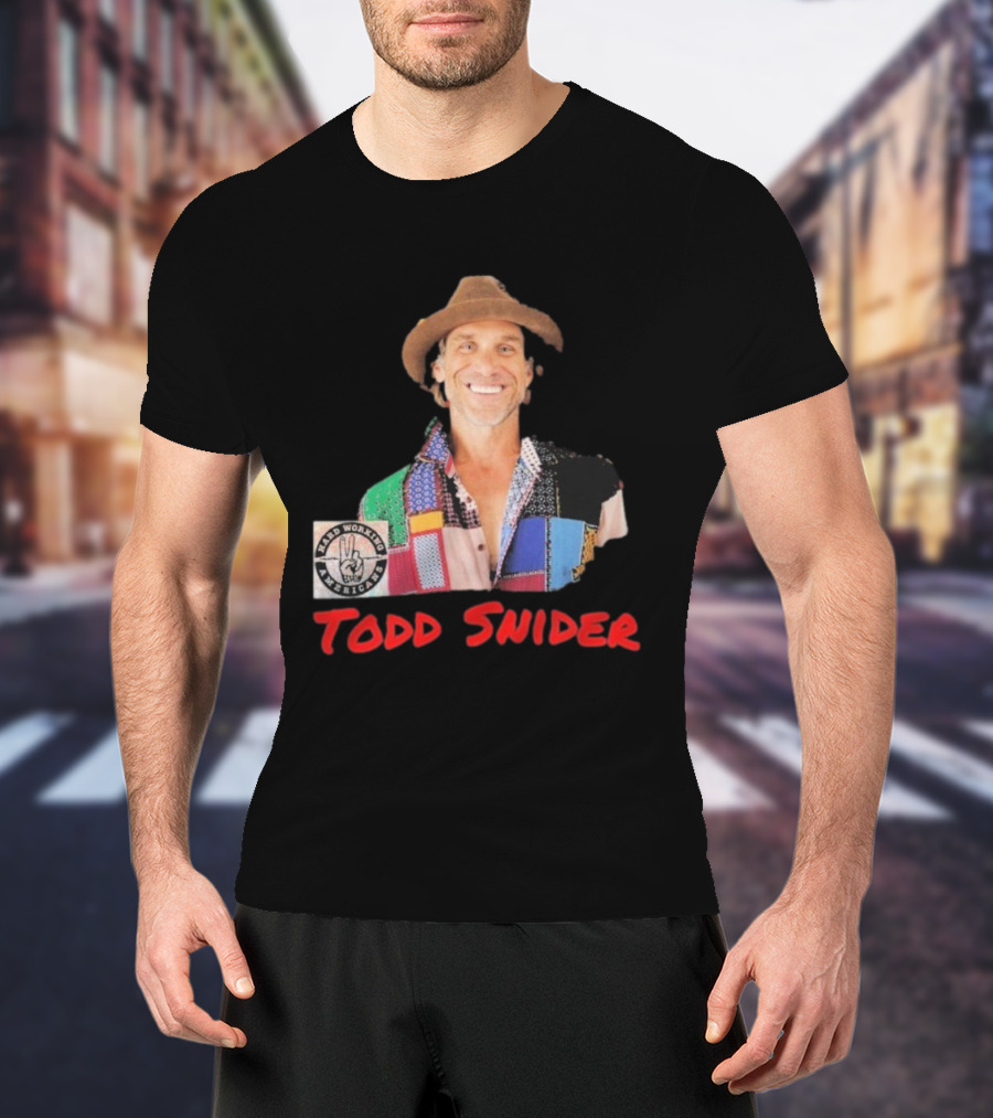 Todd Snider Hard Working Americans Patchwork Peace Sign T-Shirt