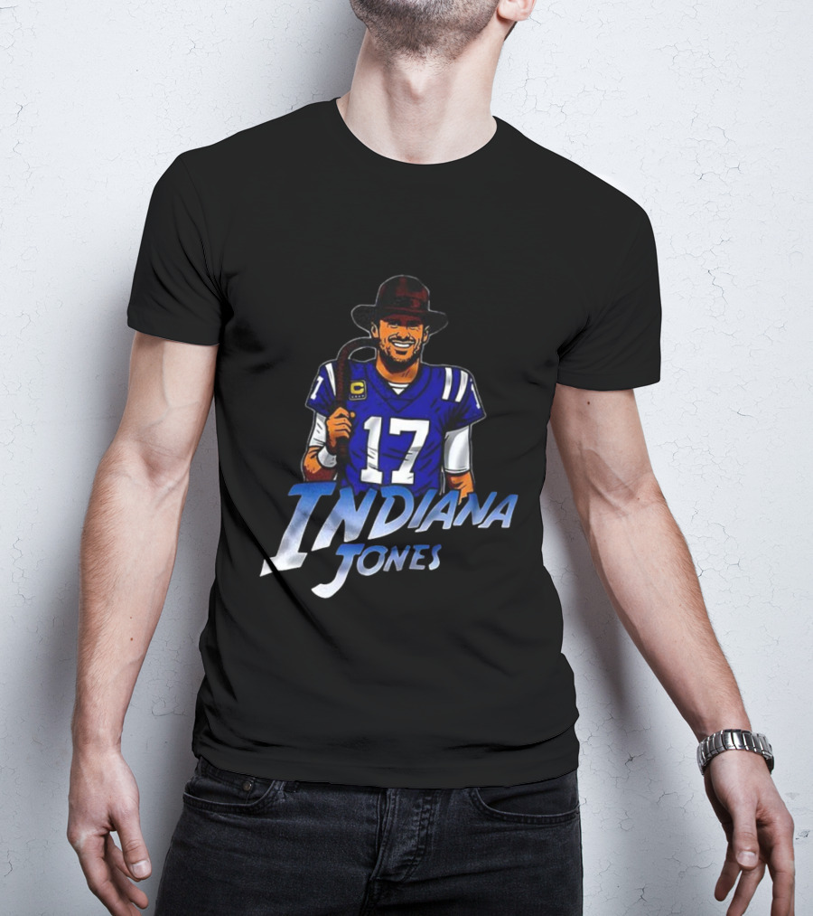 Indiana Jones Indianapolis Colts Football Number 17 Jersey Mashup T-Shirt