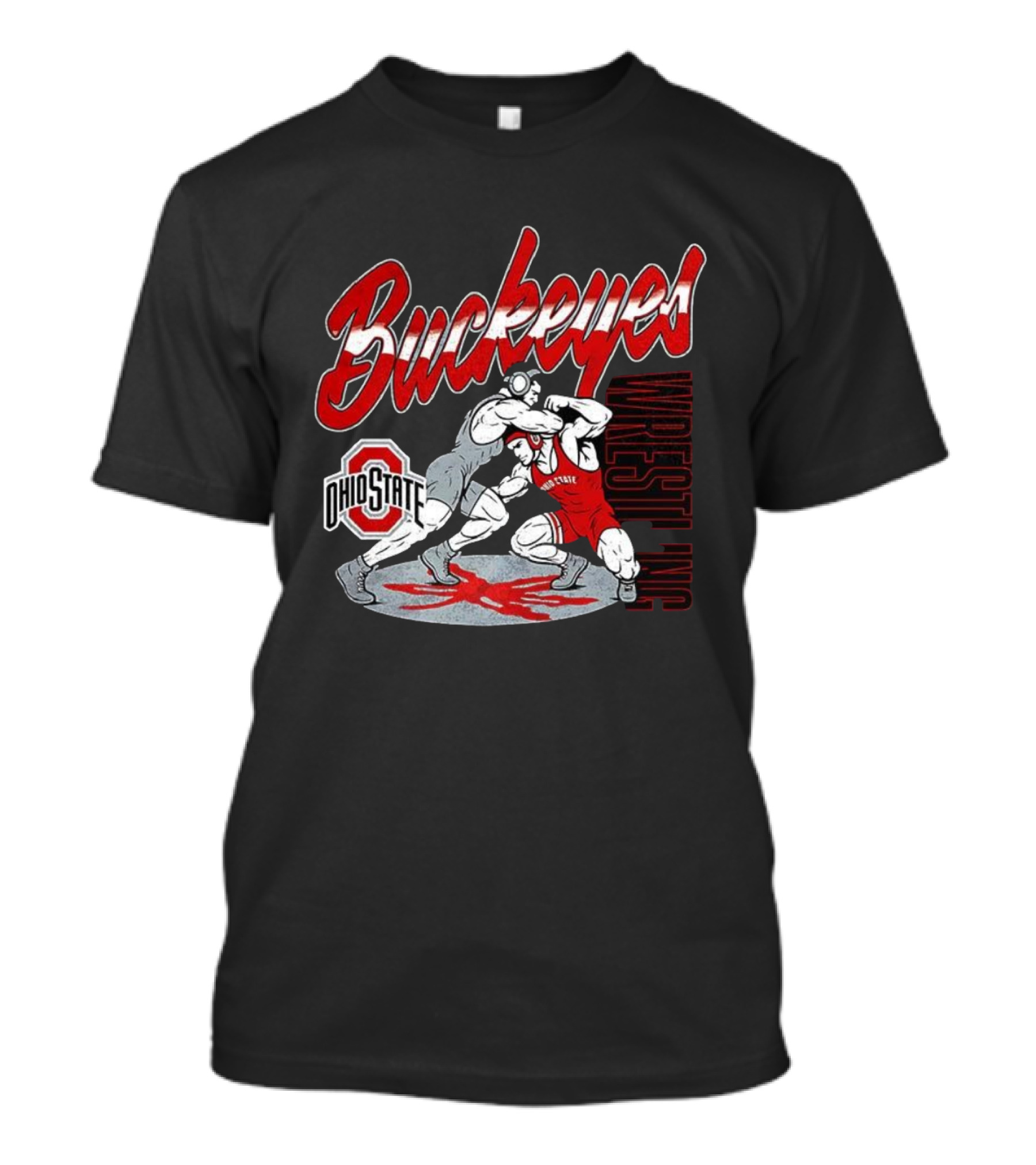 Ohio State Buckeyes Wrestling Mat Action T-Shirt