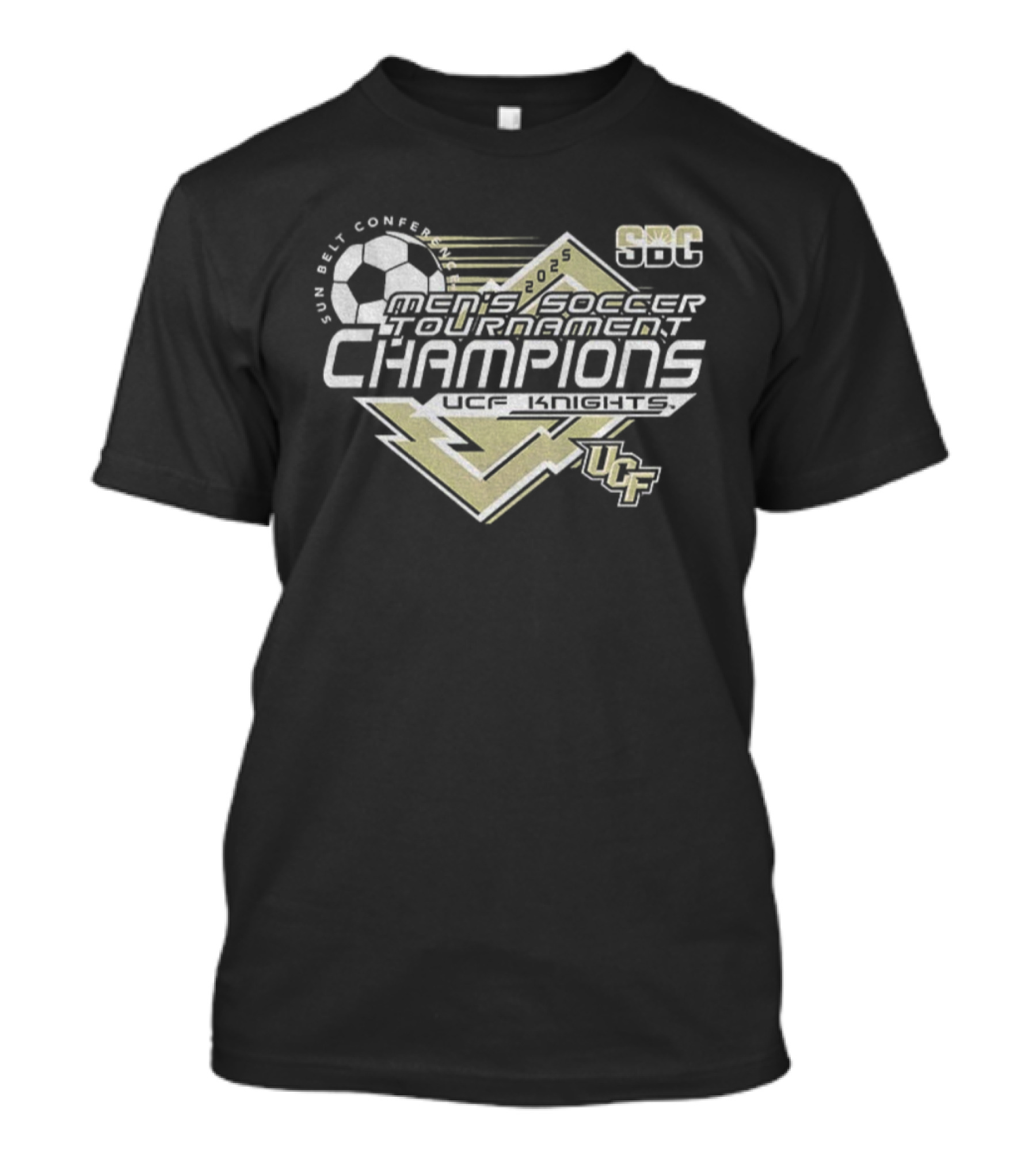 Sun Belt Conference Men’s Soccer Tournament Champions UCF Knights 2025 T-Shirt