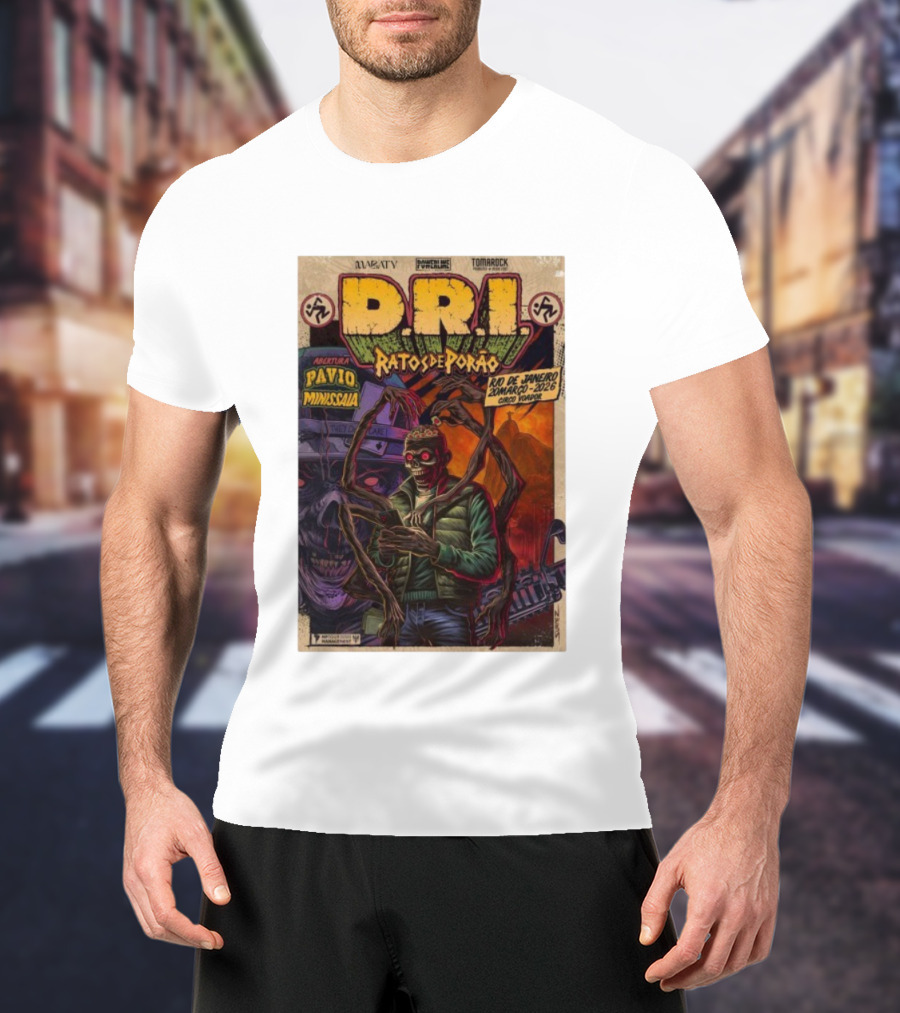 D.R.I Ratos De Porão Rio De Janeiro Zumbargo 2026 Circo Voador T-Shirt