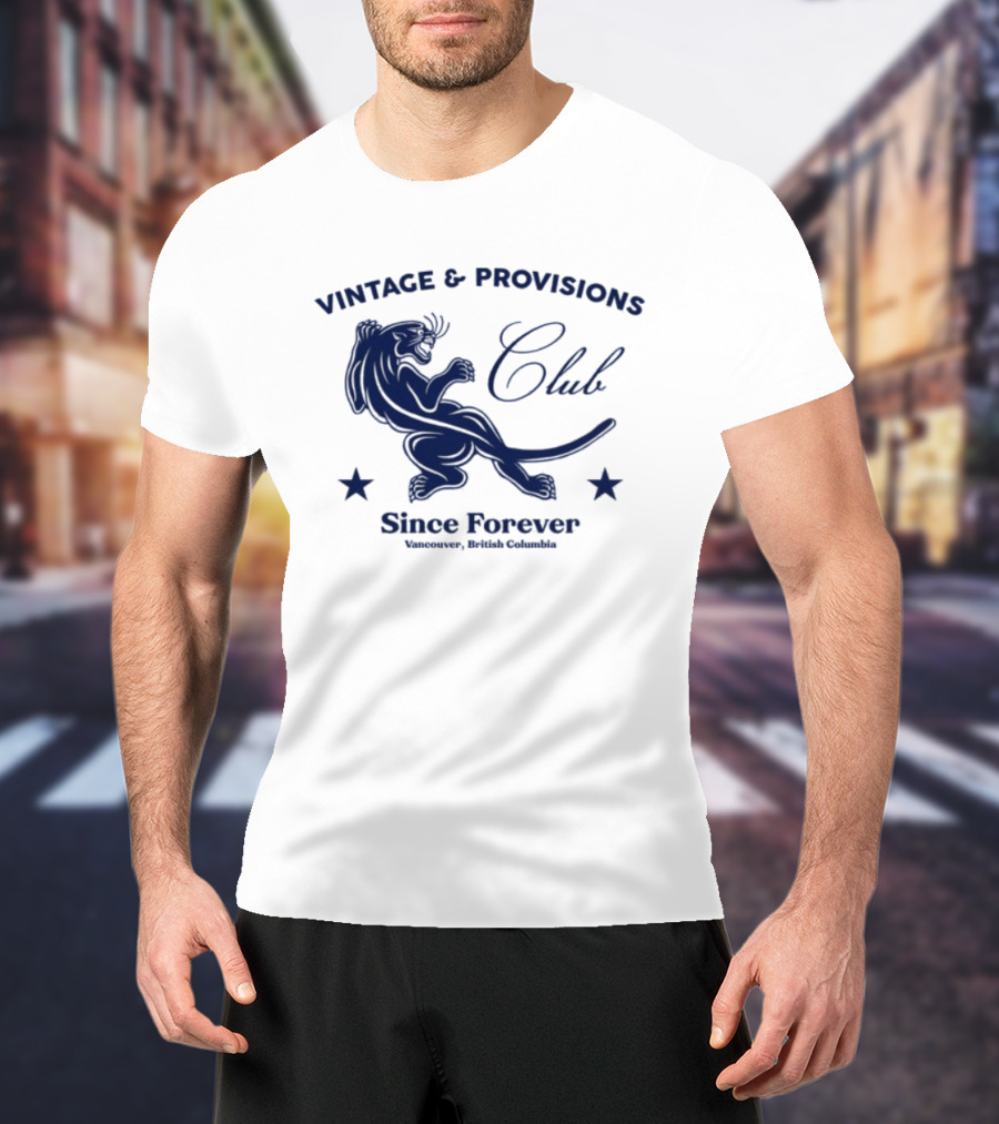 Vintage Provisions Club Since Forever Vancouver British Columbia Panther T-Shirt