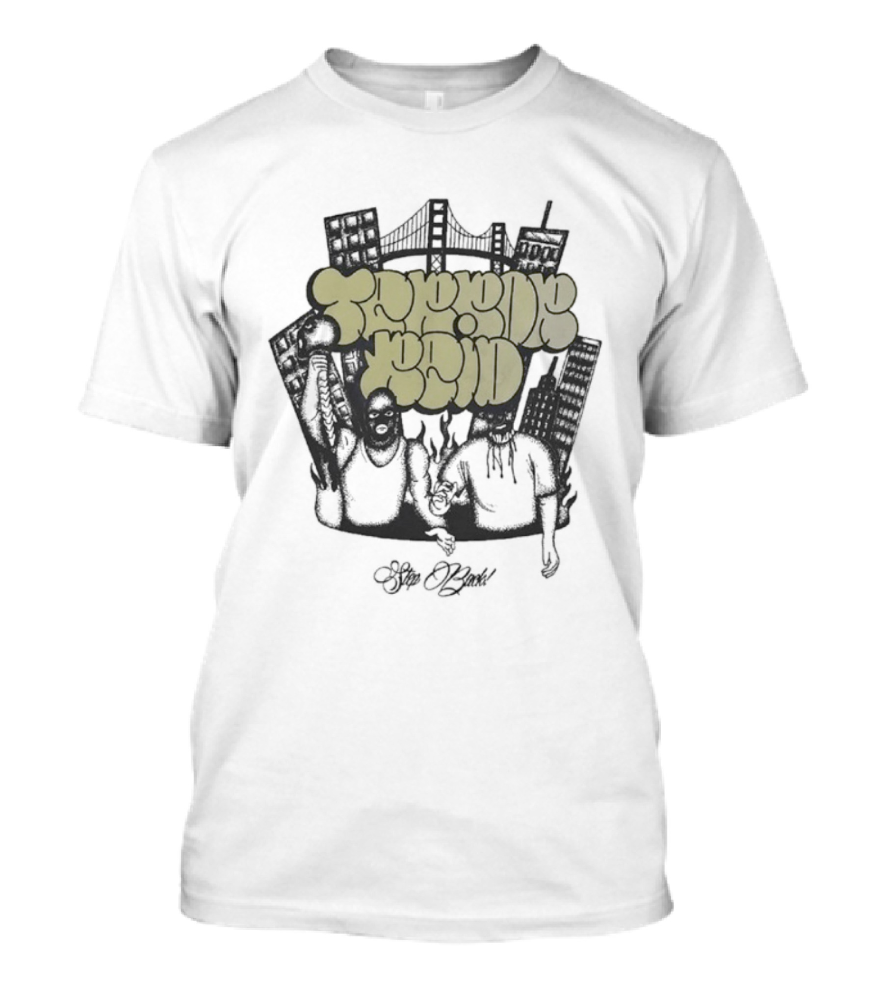 Terror Reid Step Back Graffiti Urban Street Art Bridge City Elements T-Shirt