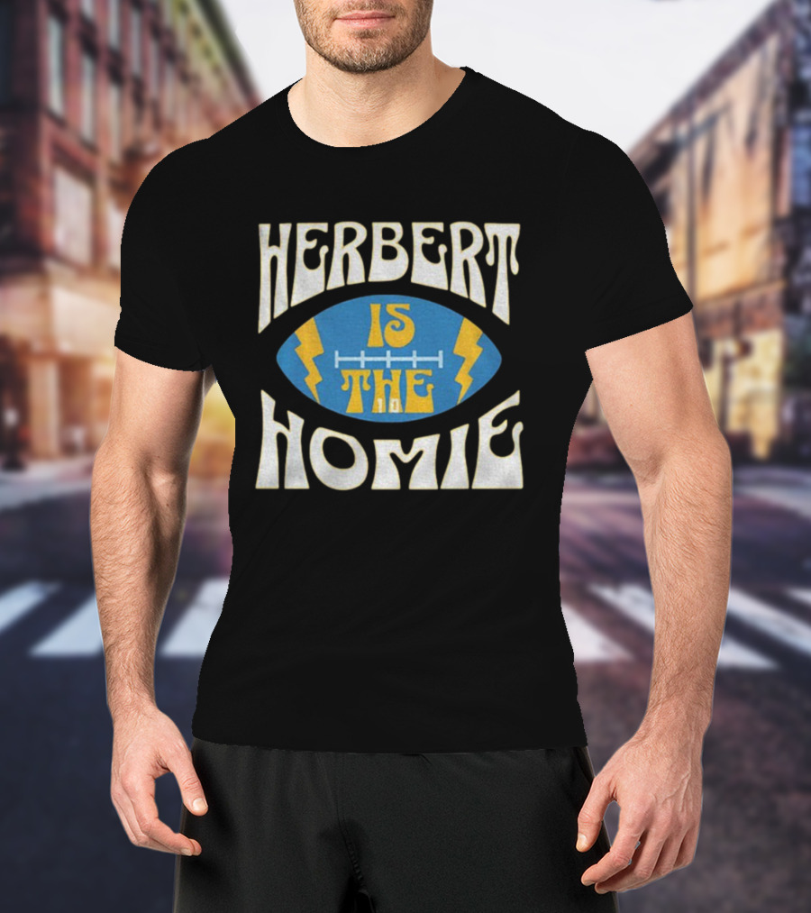 Herbert Is The Homie Los Angeles Chargers Football Justin Herbert Lightning Bolt T-Shirt