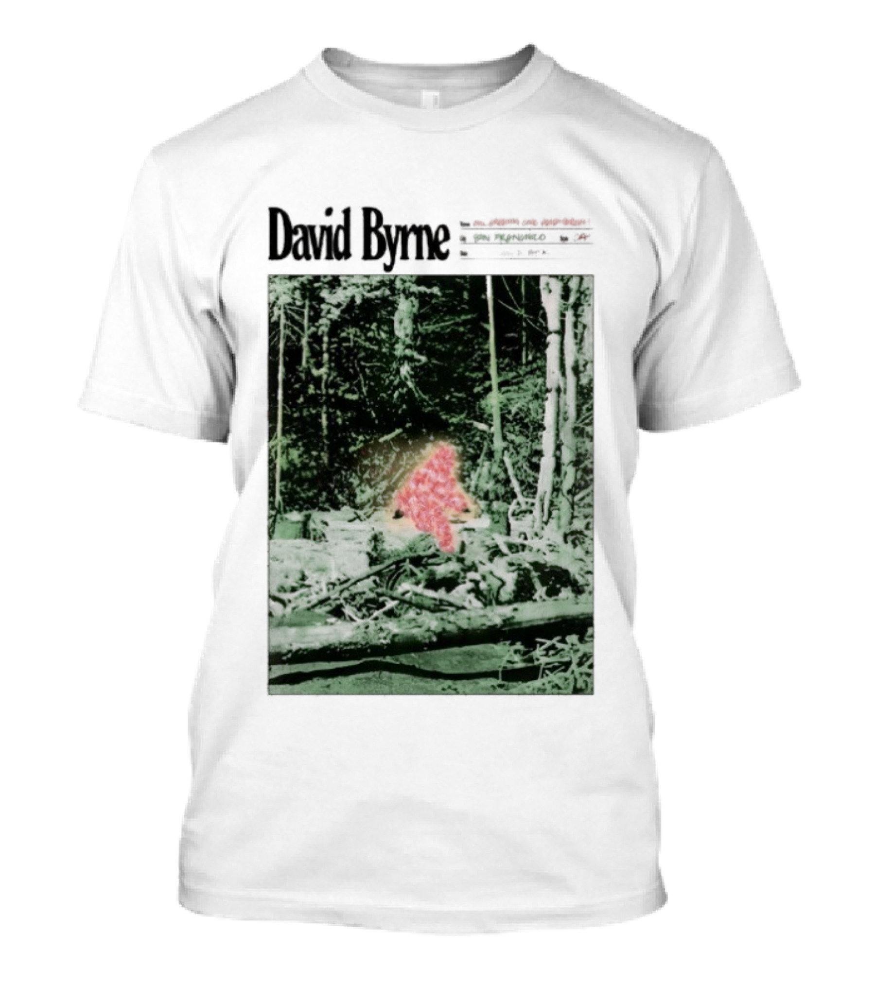 David Byrne Bill Graham Civic Auditorium San Francisco Nov 16-18 Forest Red Shape T-Shirt