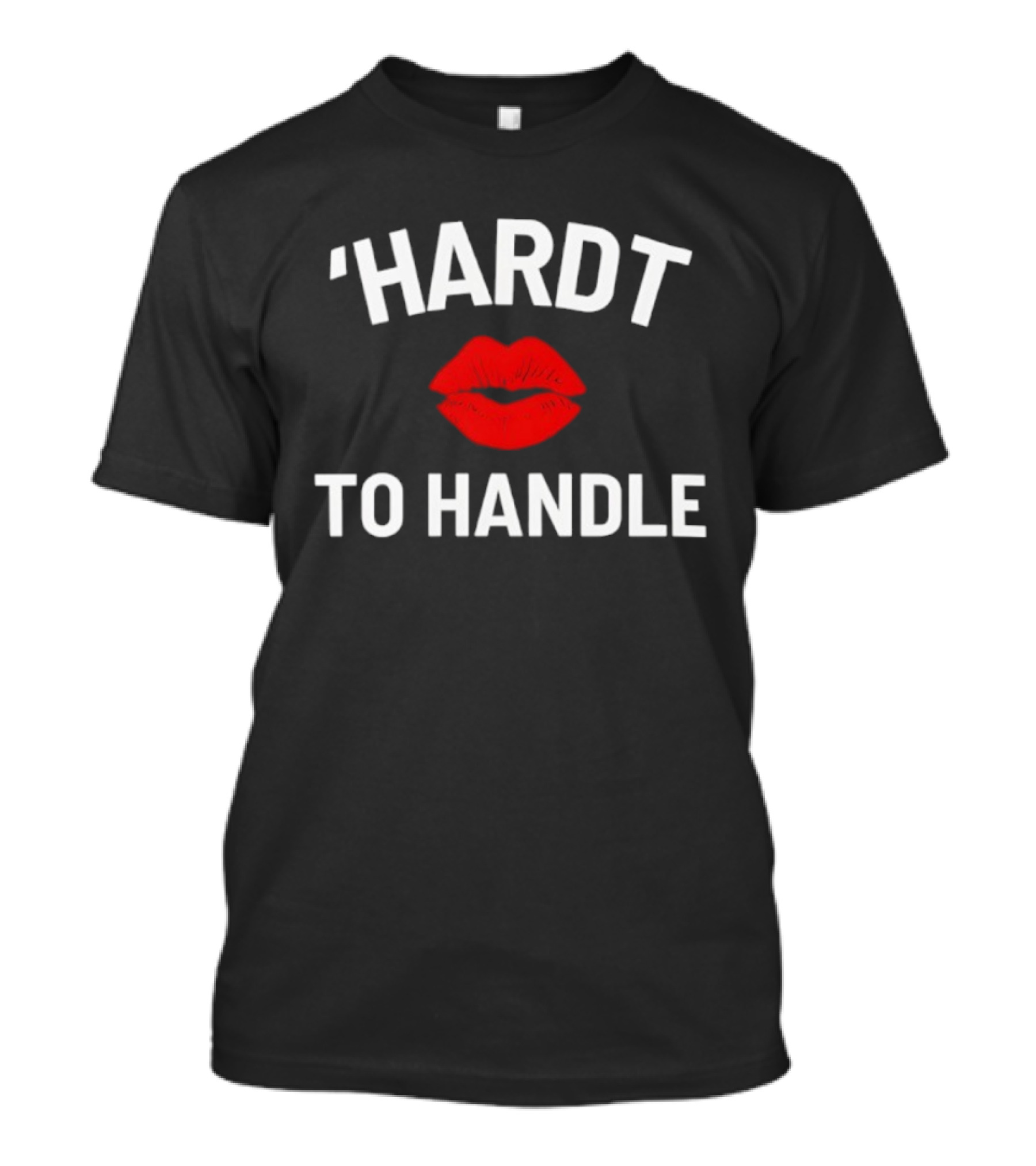 ‘Hardt To Handle Red Lips Graphic Statement T-Shirt