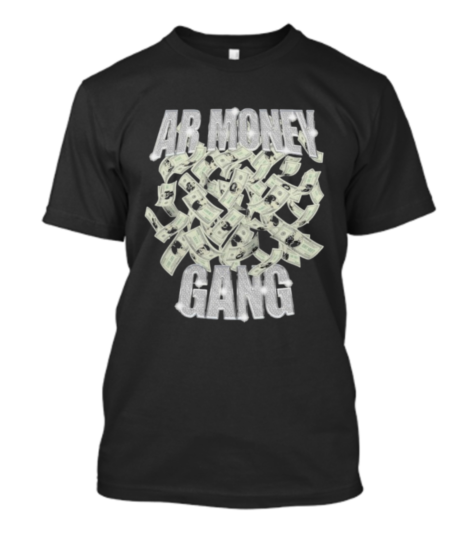 AR Money Gang Dollar Bills Bling 3D Effect T-Shirt