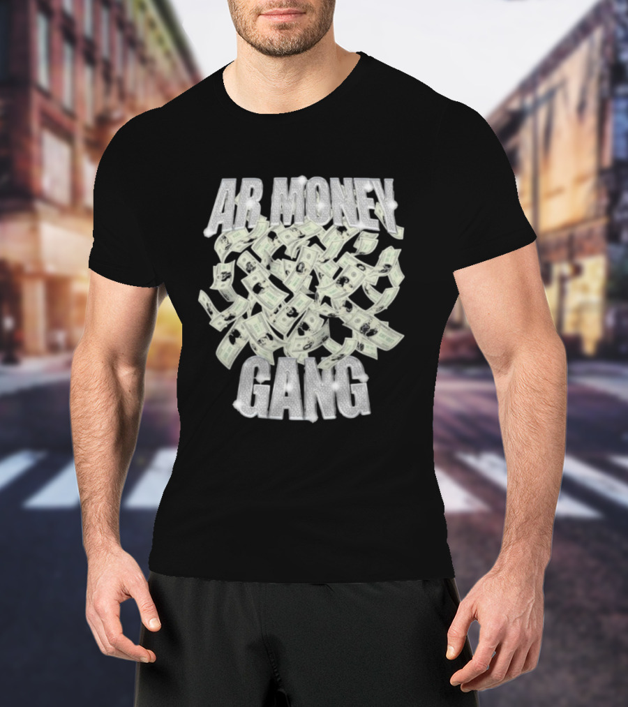 AR Money Gang Dollar Bills Bling 3D Effect T-Shirt