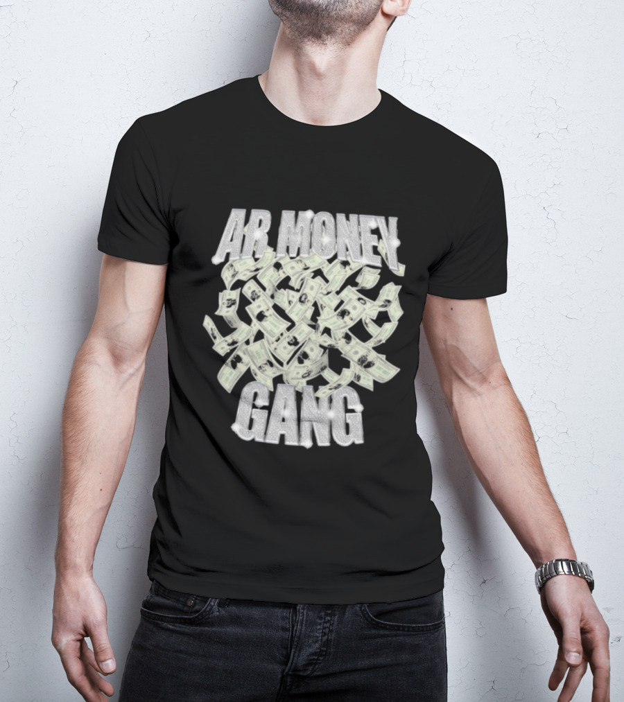 AR Money Gang Dollar Bills Bling 3D Effect T-Shirt
