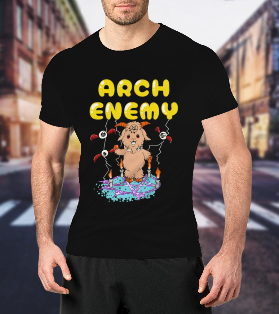 Arch Enemy Baphy Goat With Candles And Balloons T-Shirt