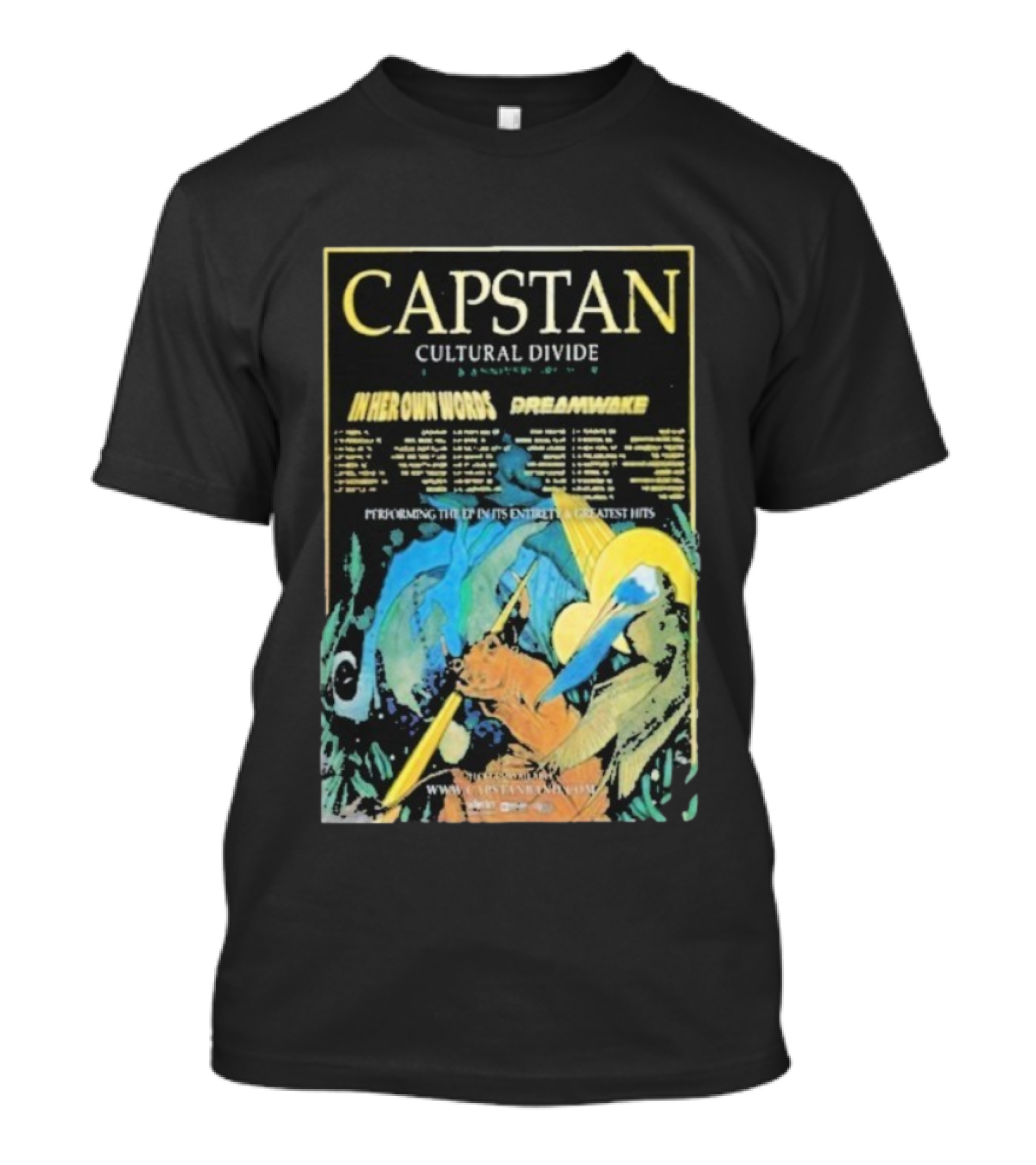 Capstan Cultural Divide Anniversary Tour 2026 In Her Own Words Dreamwake T-Shirt
