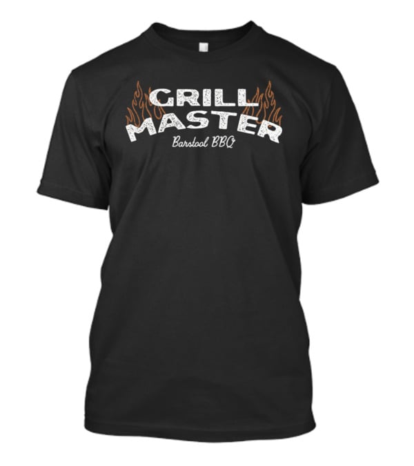Grill Master Barstool BBQ Flames Cooking Enthusiast T-Shirt