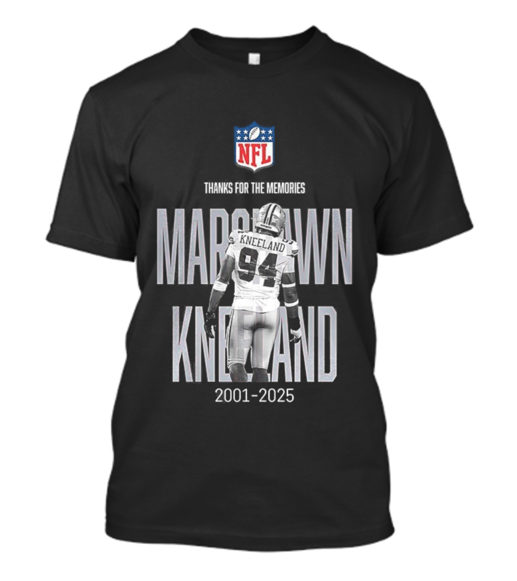 Marshawn Kneeland Dallas Cowboys NFL Thanks For The Memories 2001-2025 T-Shirt