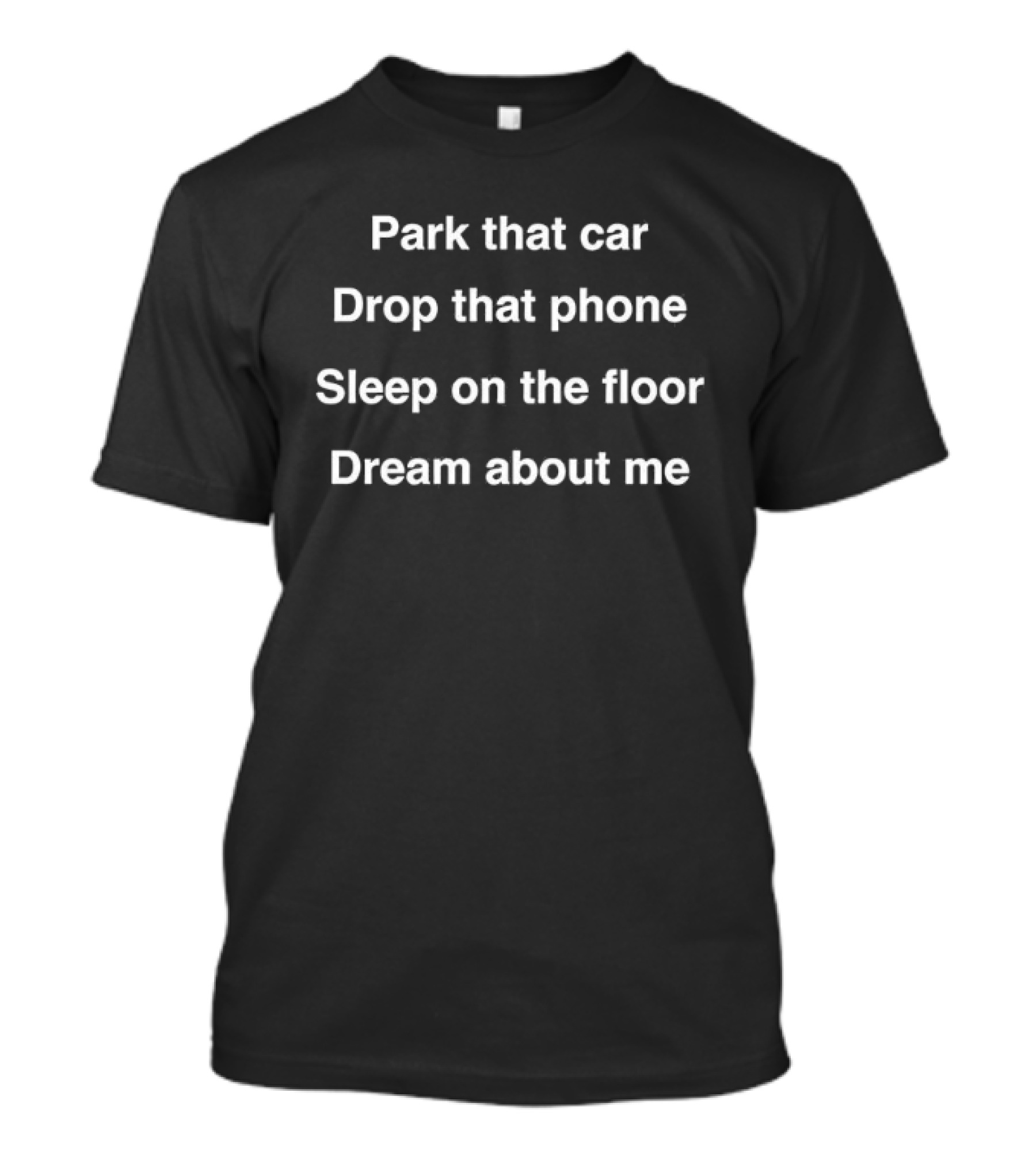 Park That Car Drop That Phone Sleep On The Floor Dream About Me Song Lyrics T-Shirt
