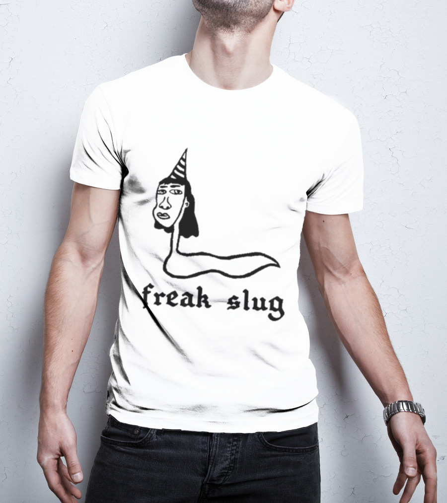 Freak Slug Party Slug Horned Head Illustration T-Shirt