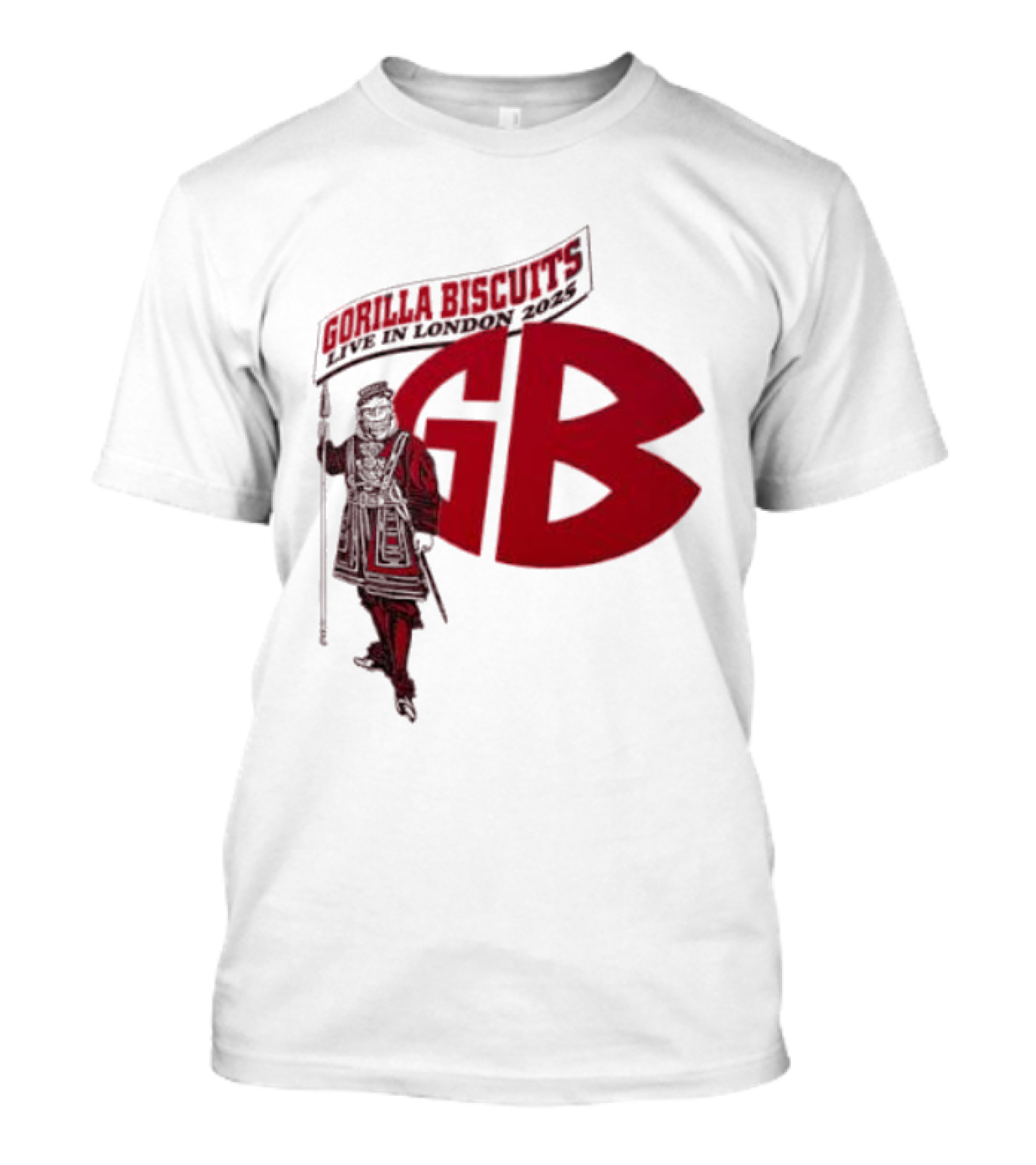 Gorilla Biscuits Live In London 2025 GB Red T-Shirt