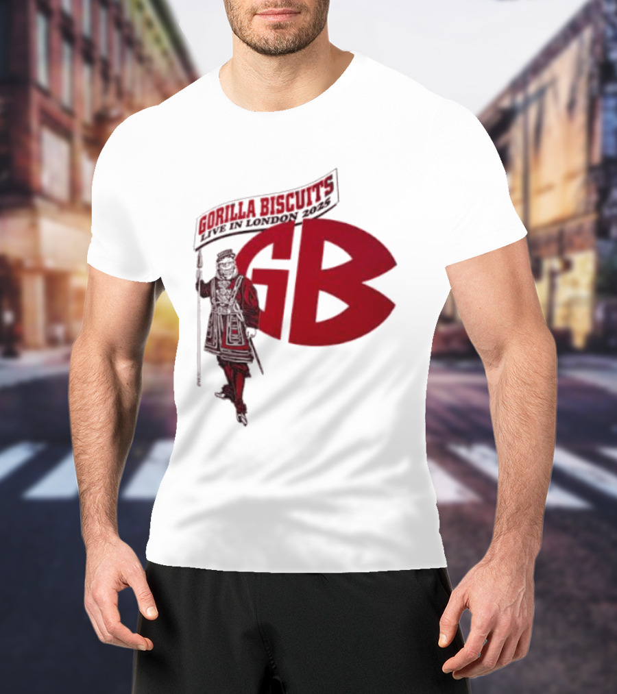 Gorilla Biscuits Live In London 2025 GB Red T-Shirt