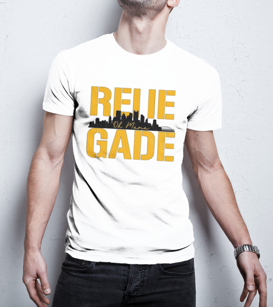 RENE GADE Oh Mama Pittsburgh Football Skyline T-Shirt