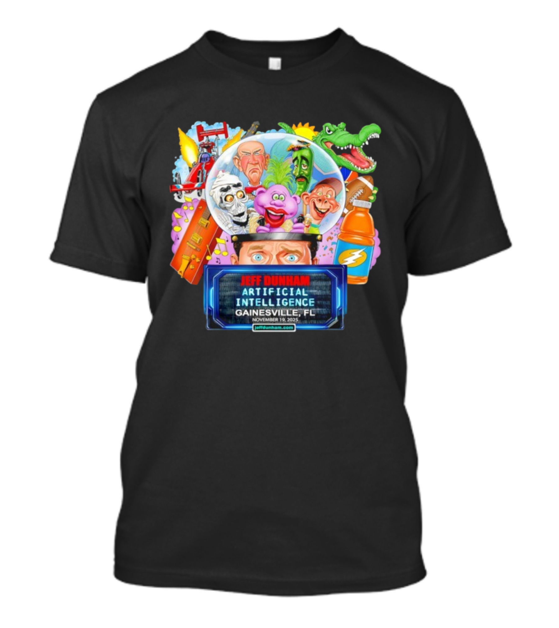 Jeff Dunham Artificial Intelligence Gainesville FL November 19 2025 T-Shirt