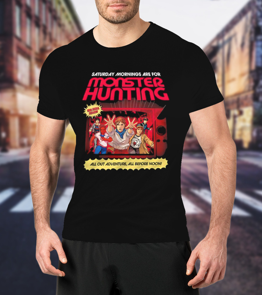 Stranger Things Monster Hunting Retro Adventure Saturday Mornings T-Shirt