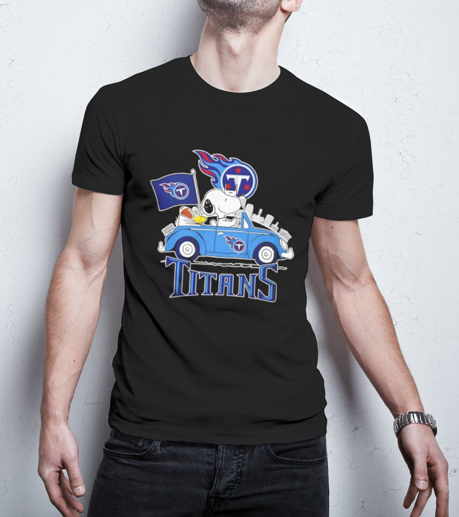 Tennessee Titans Snoopy Woodstock Driving Adventure T-Shirt