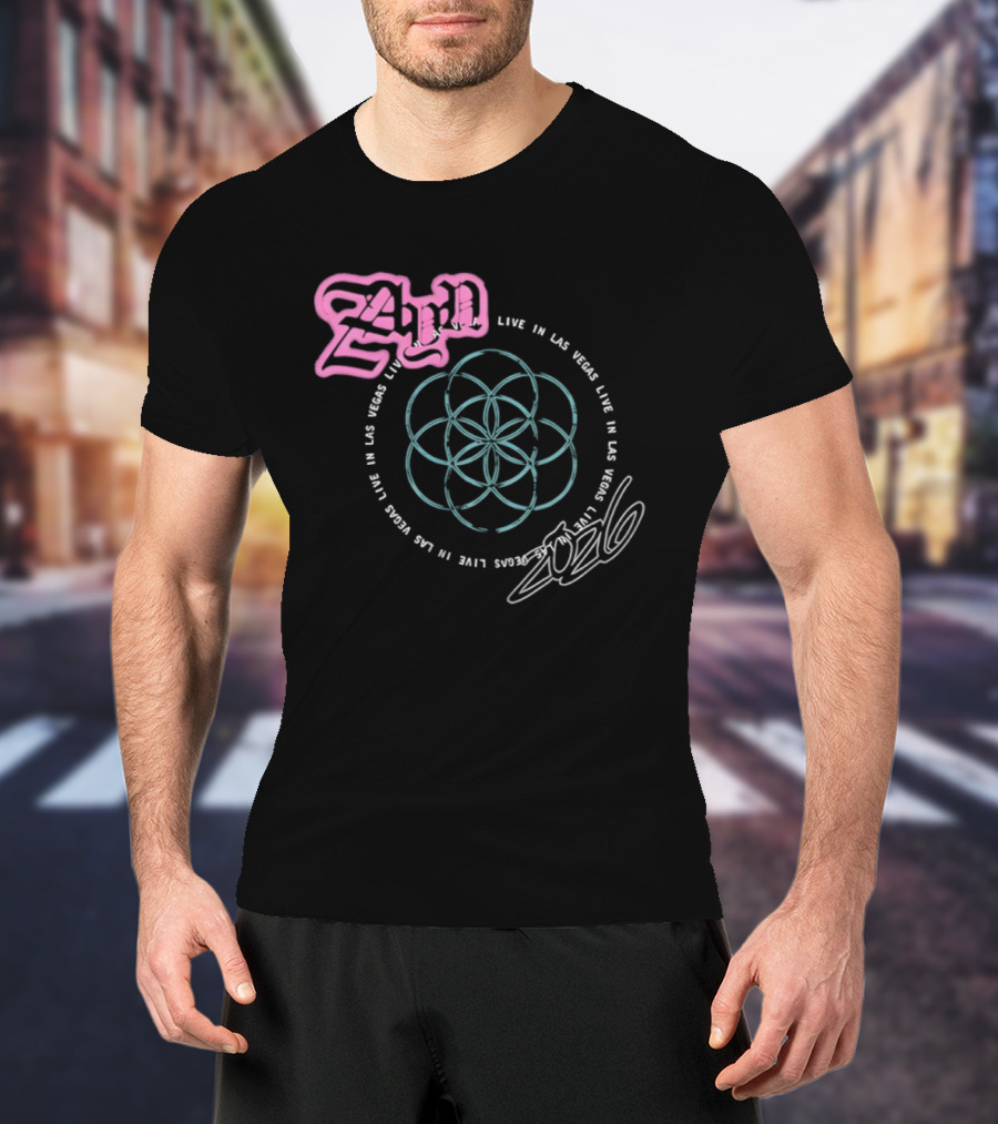 Live In Las Vegas 2024 Mandala T-Shirt