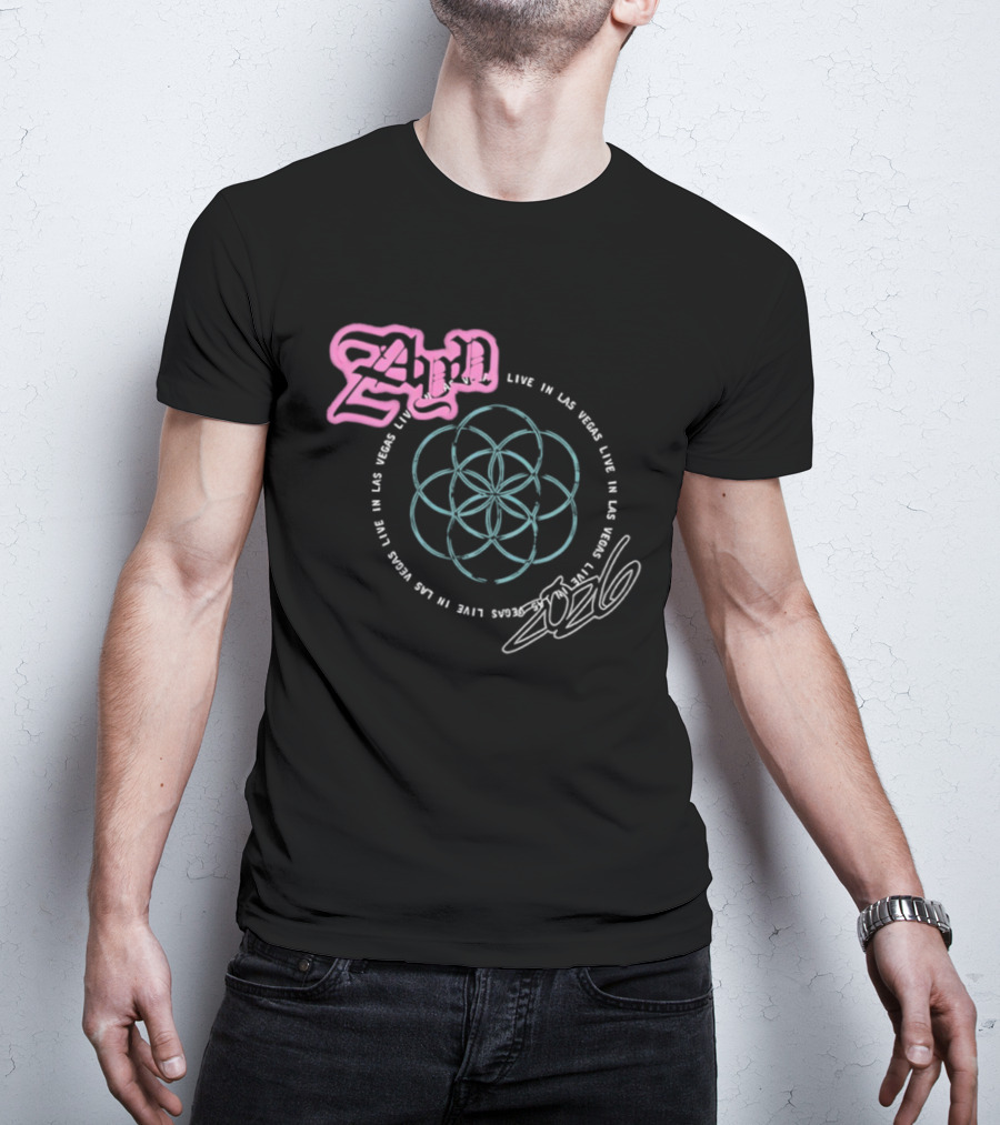 Live In Las Vegas 2024 Mandala T-Shirt