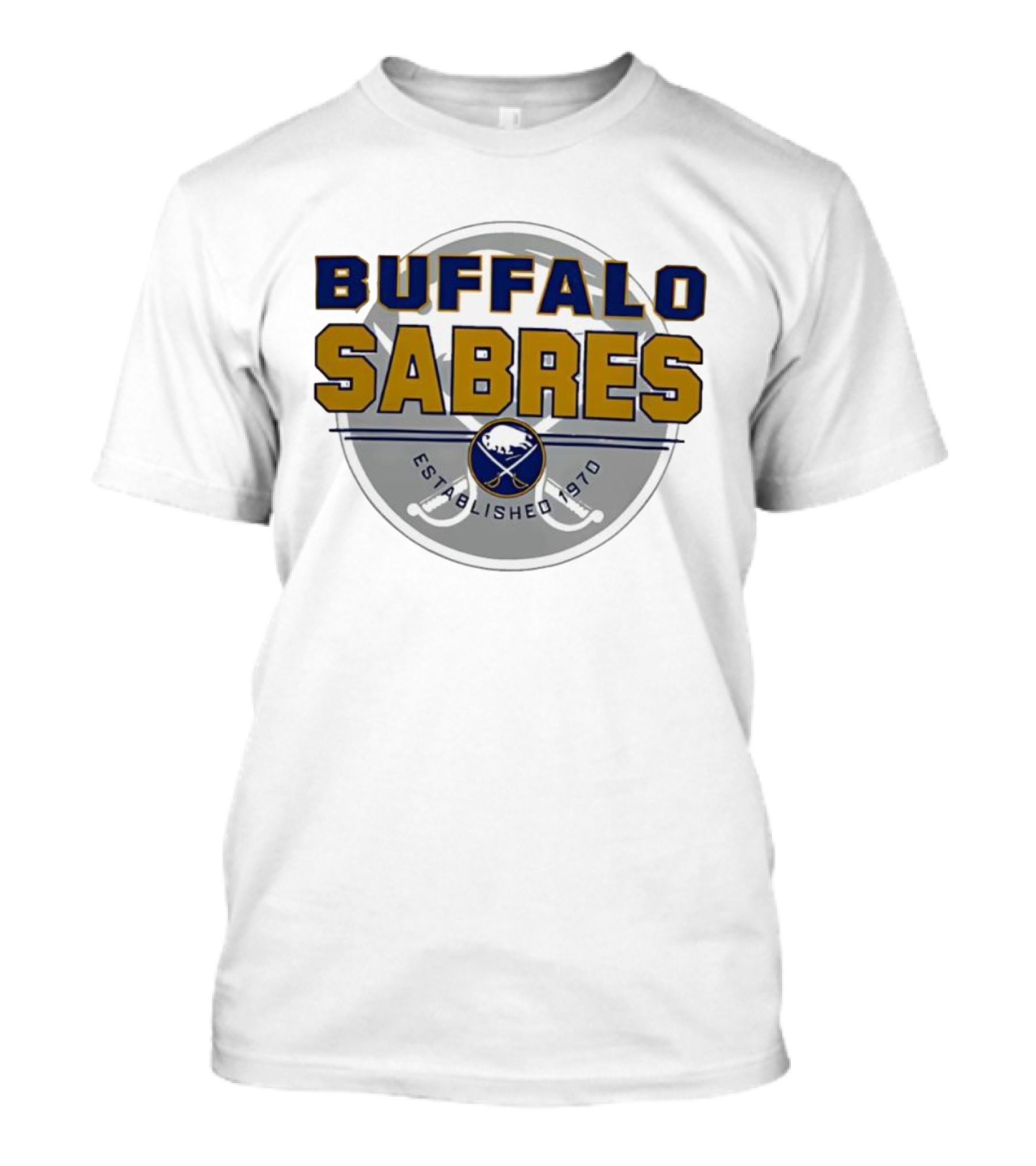 Buffalo Sabres Established 1970 NHL Ice Hockey Team Retro Emblem T-Shirt