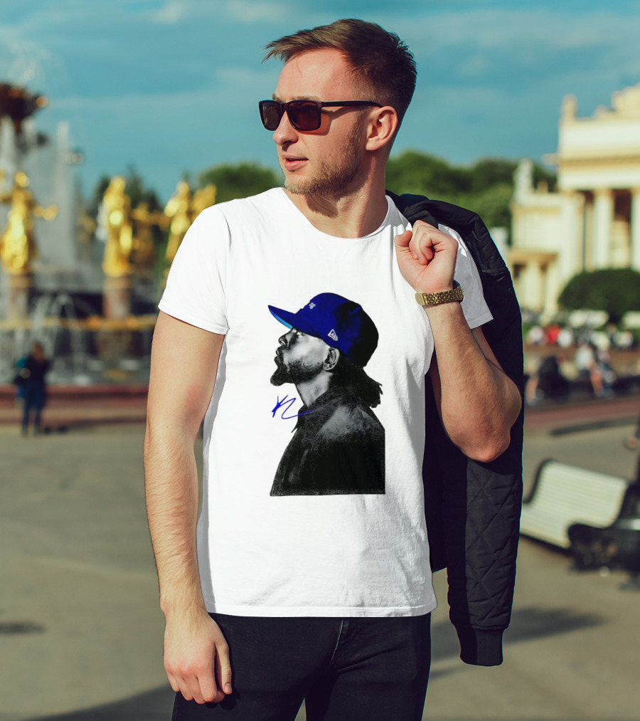 Kendrick Lamar GNX Signature YL Blue Cap T-Shirt