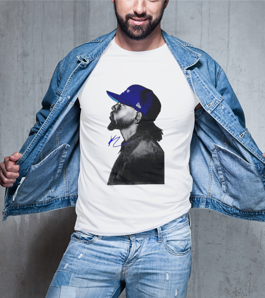 Kendrick Lamar GNX Signature YL Blue Cap T-Shirt