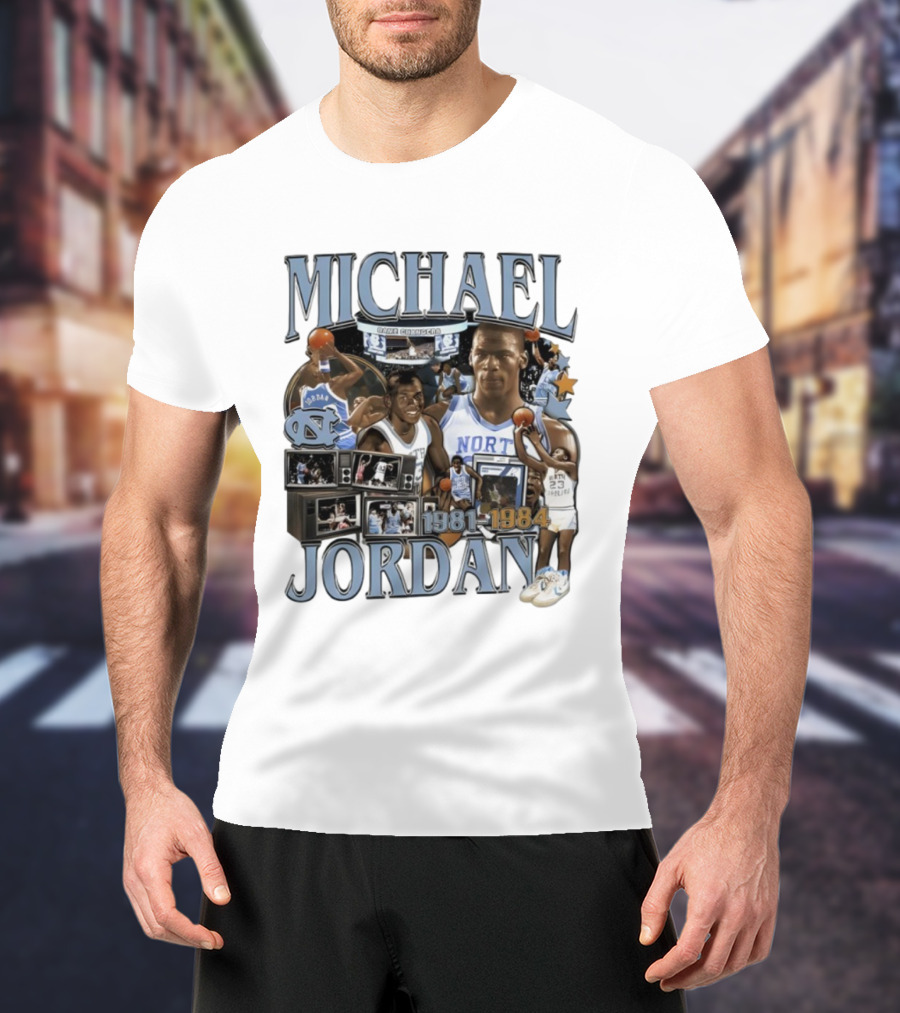 Michael Jordan UNC Tar Heels 1981-1984 Basketball Legend T-Shirt