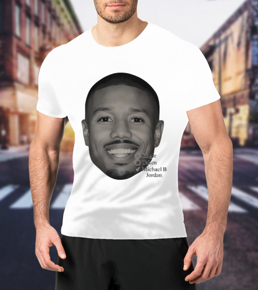 Single Taken Michael B Jordan Face Illustration T-Shirt