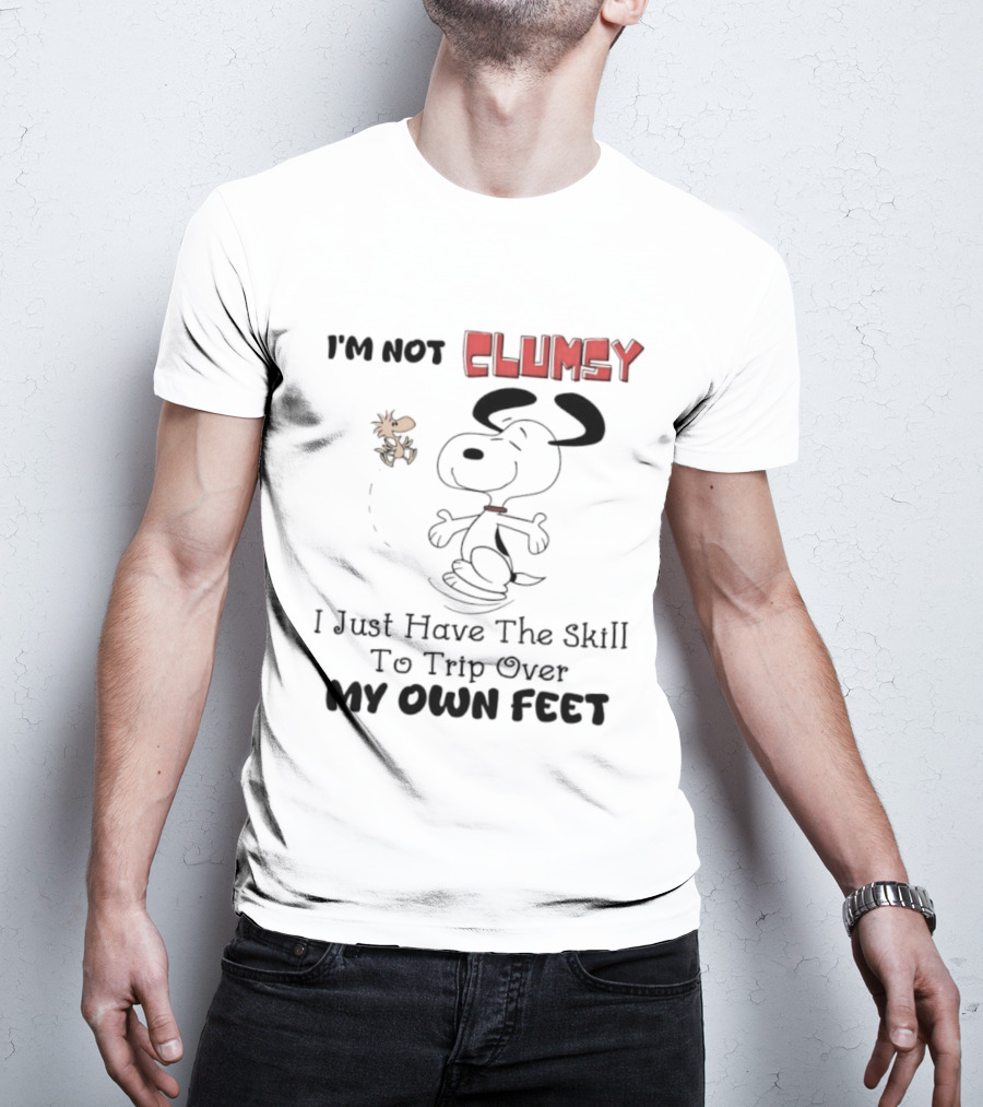 Snoopy Woodstock Not Clumsy Just Skilled At Tripping Over My Own Feet T-Shirt