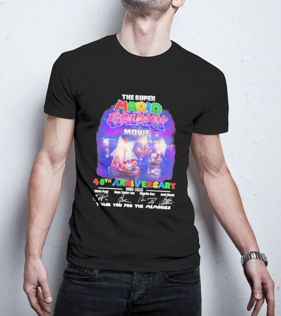 The Super Mario Galaxy Movie 40th Anniversary 1985-2025 Thank You For The Memories T-Shirt