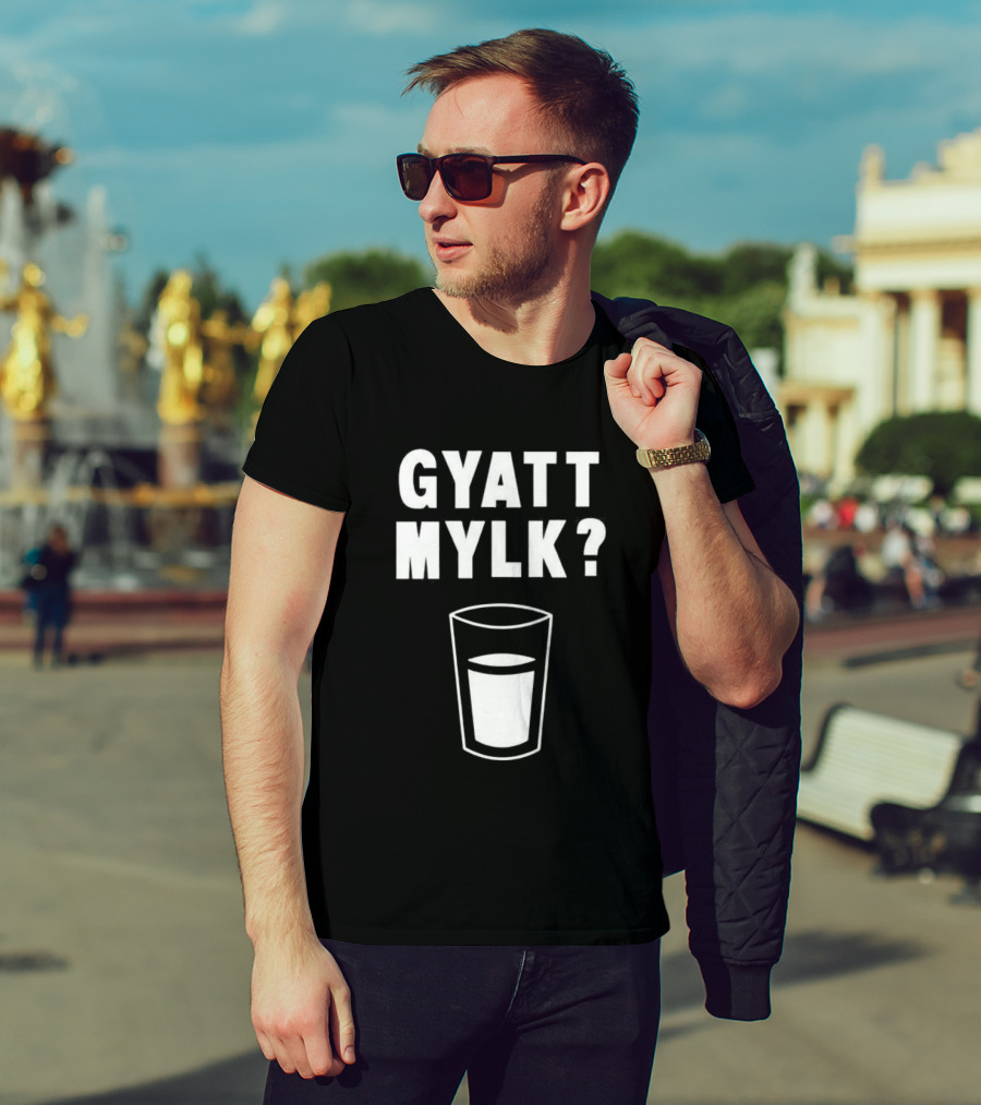 GYATT MYLK Question Mark Glass Of Milk T-Shirt