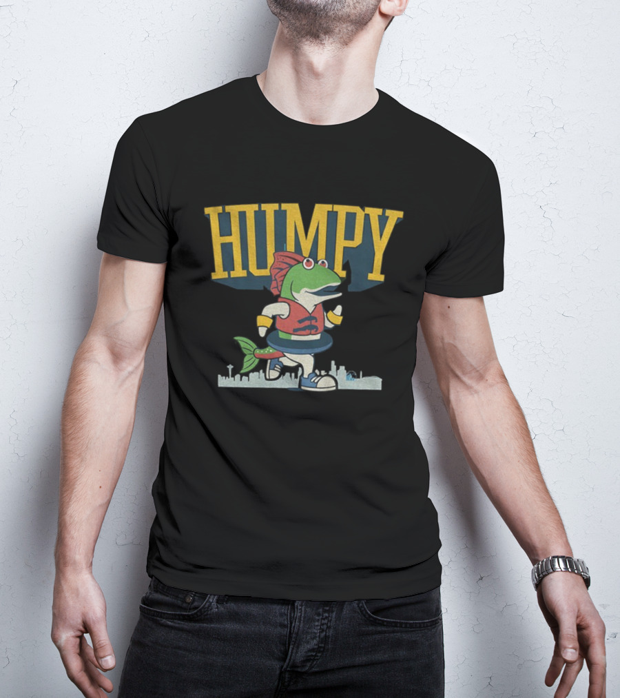 Humpy The Salmon Running Seattle Mariners MLB Baseball 2025 T-Shirt