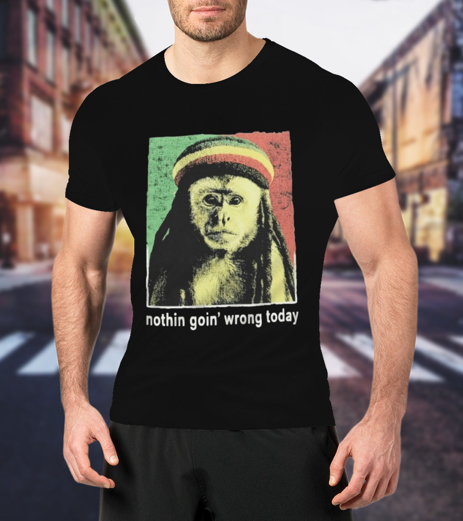 Jahmunkey Nothin Goin’ Wrong Today Rasta Monkey T-Shirt