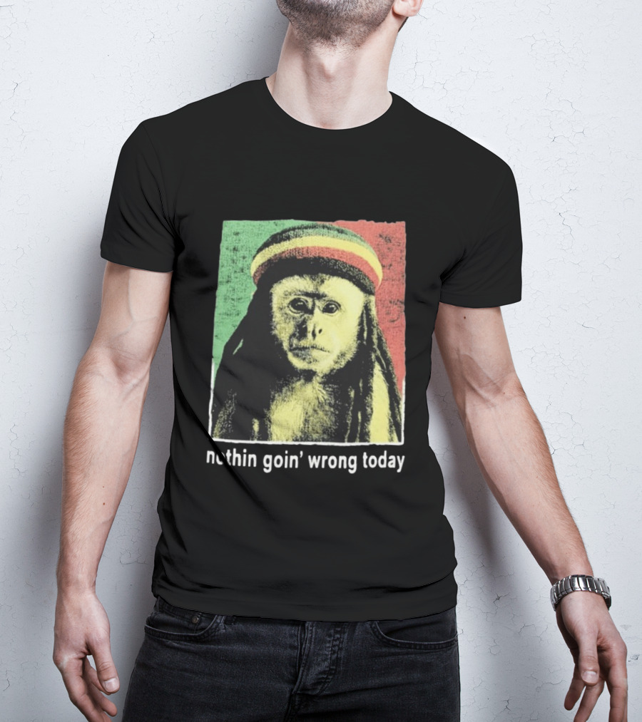 Jahmunkey Nothin Goin’ Wrong Today Rasta Monkey T-Shirt