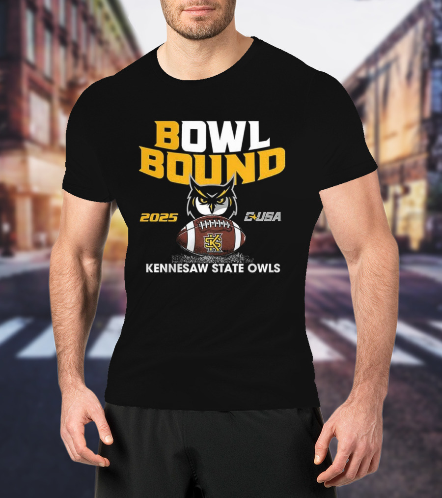 Kennesaw State Owls Bowl Bound 2025 CUSA Football T-Shirt