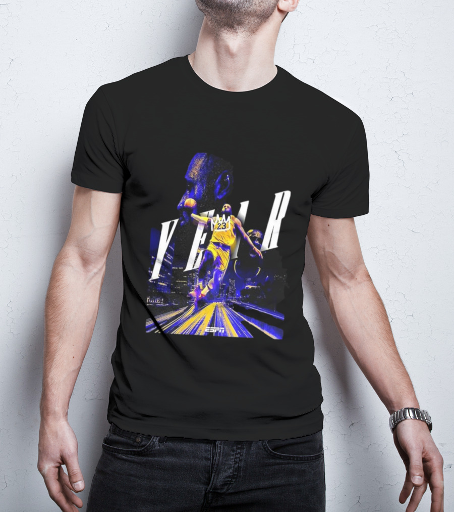 LeBron James Year 23 ESPN Los Angeles Lakers Dunk T-Shirt
