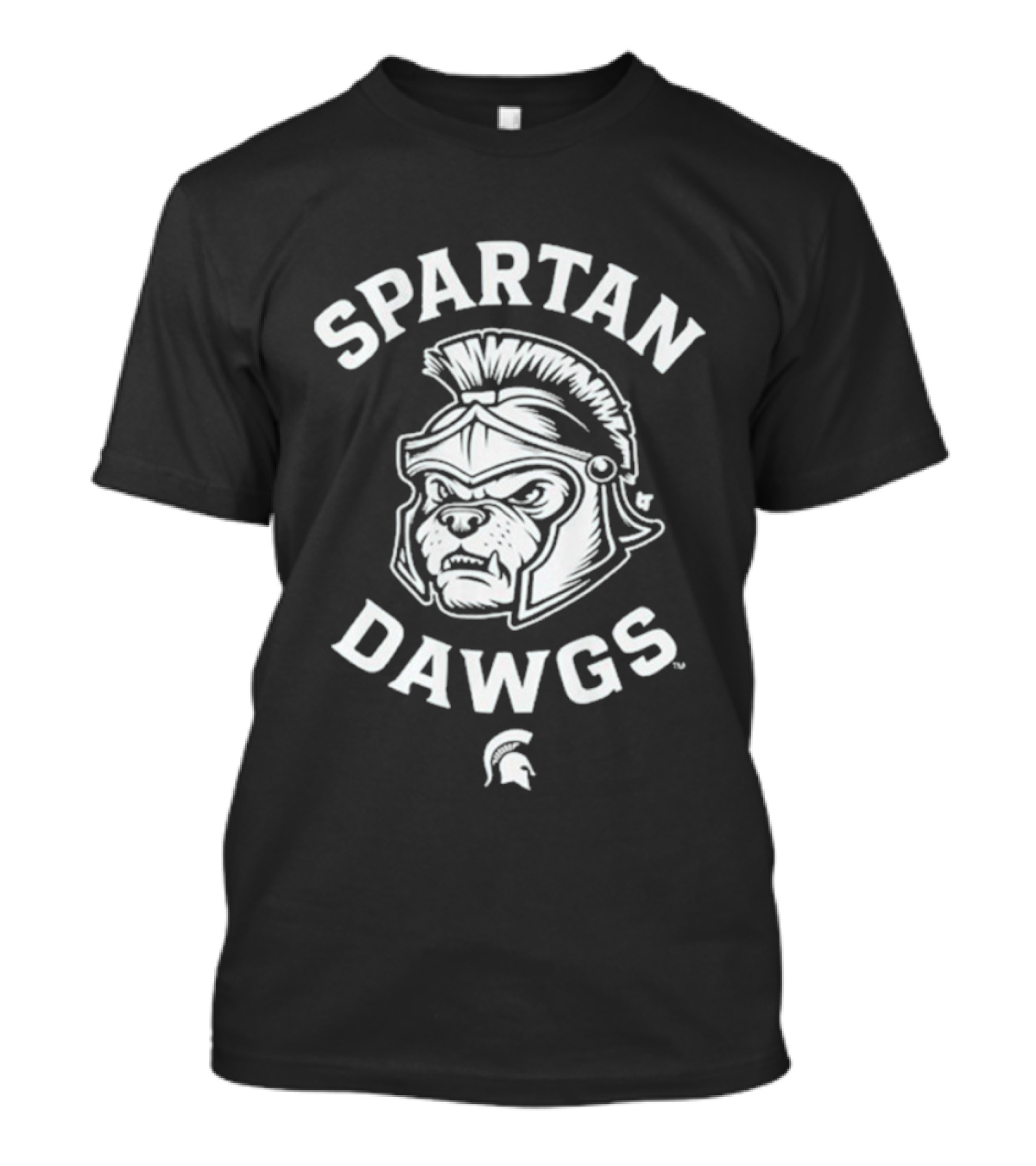 Spartan Dawgs Michigan State Helmet Illustration T-Shirt