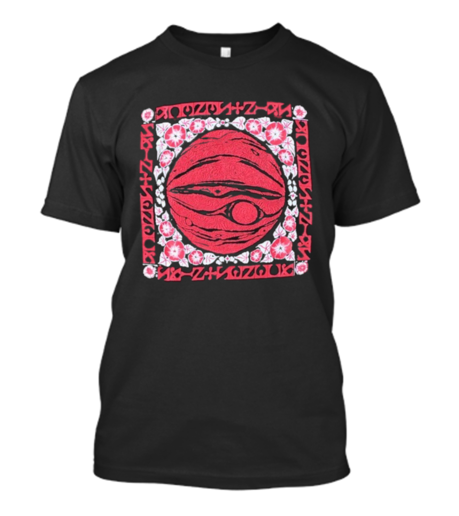 Saintseneca Jupiter Cosmic Vintage Red Planet Symbol With Geometric Border T-Shirt