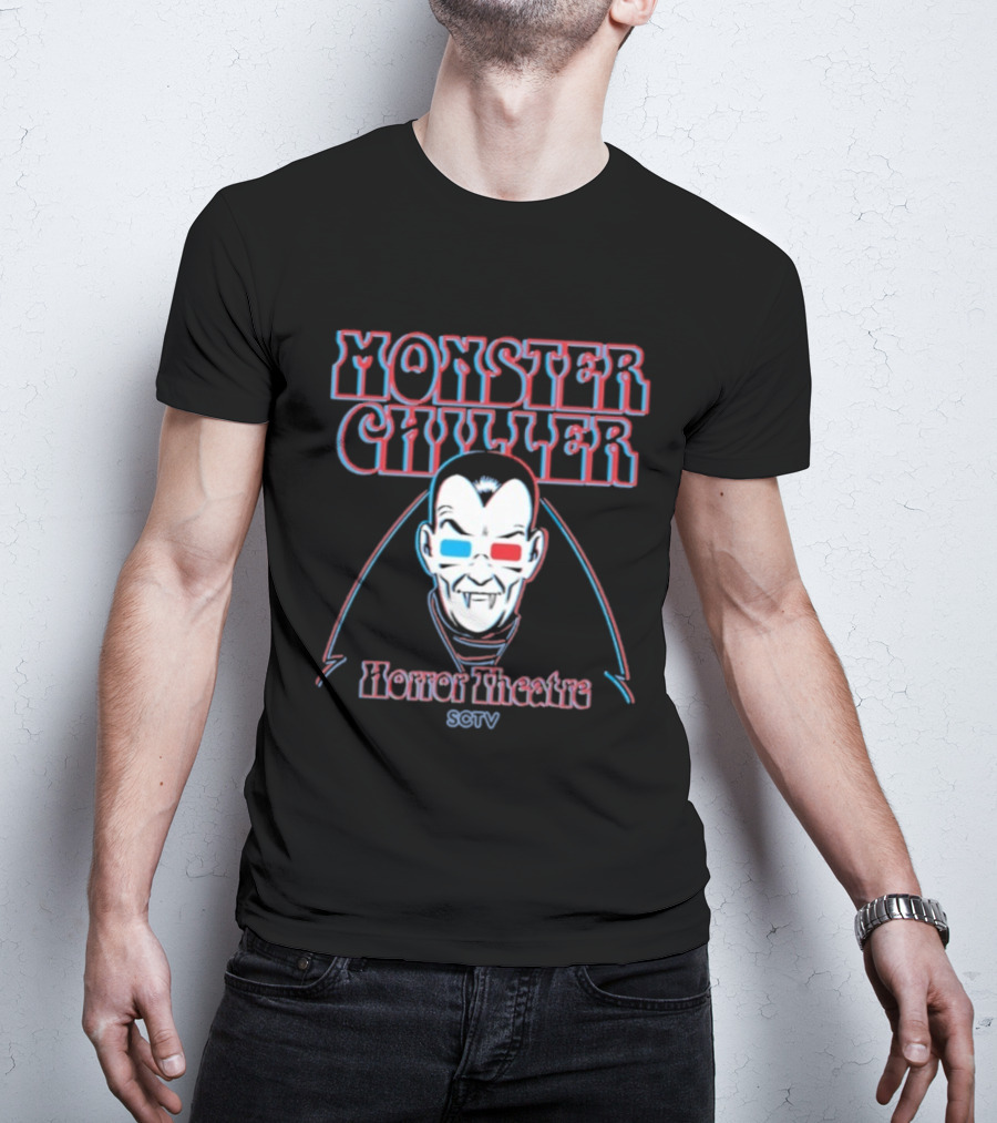 Monster Chiller Horror Theatre SCTV Count Floyd 3D Vampire T-Shirt