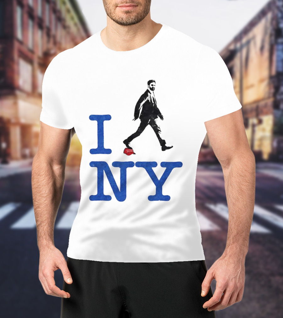 I Love NY Zohran Mamdani Walking Silhouette T-Shirt