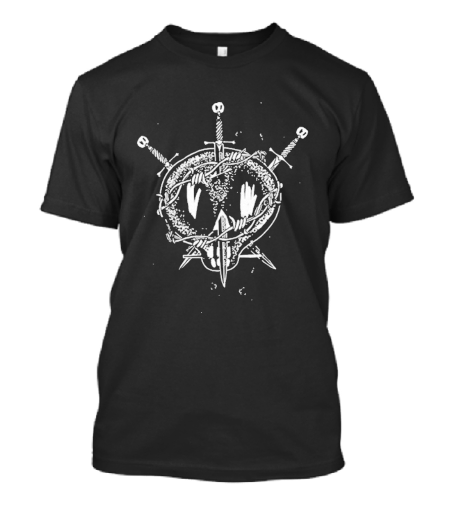 Bullet For My Valentine Barb Skull Swords Graphic T-Shirt