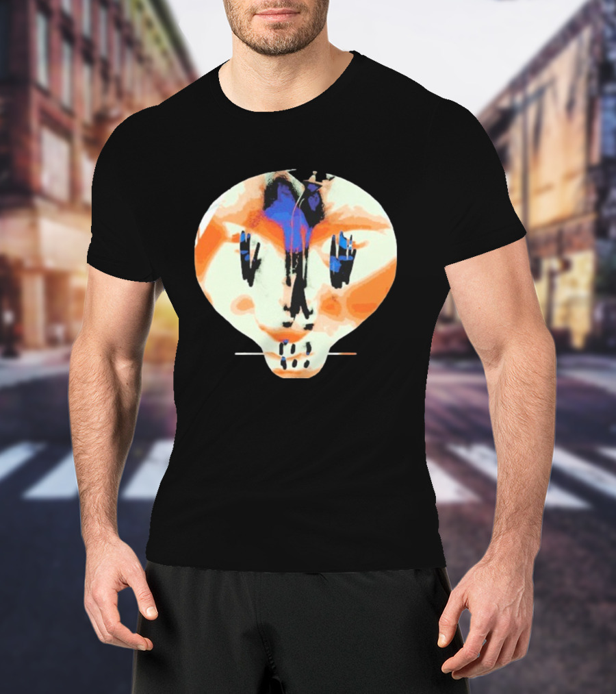 Bullet For My Valentine Skull Infill Abstract Vibrant Style T-Shirt