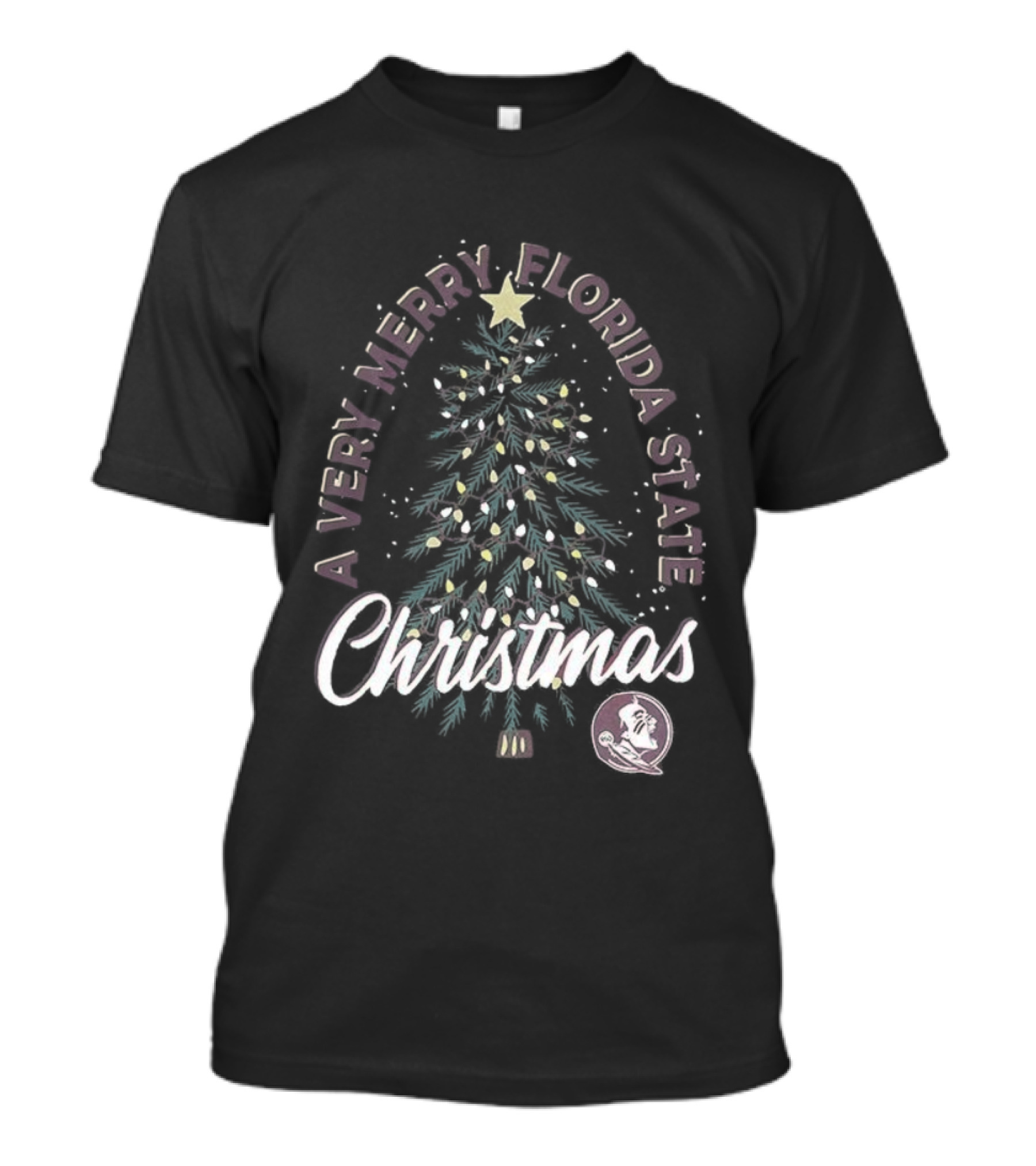 A Very Merry Florida State Christmas Tree Seminoles Football T-Shirt