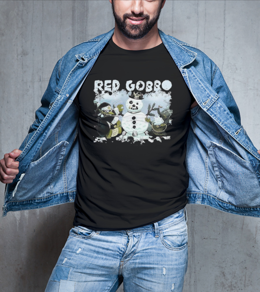 Warhammer Red Gobbo Merry Grotmas Christmas Snowman Festive Fantasy Grot Holiday T-Shirt