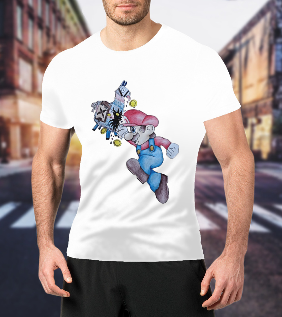 Super Mario Llama Coins Jumping T-Shirt