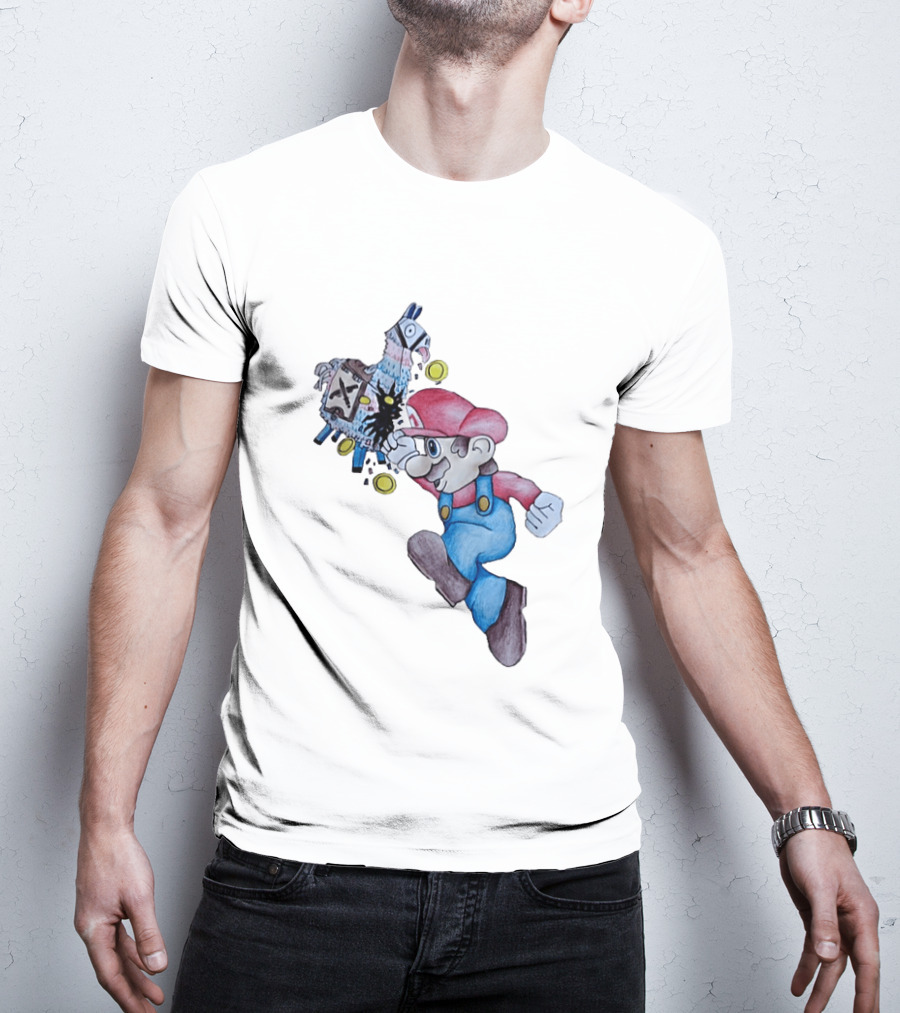 Super Mario Llama Coins Jumping T-Shirt